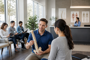 Modern Chiropractic Office With Consultation