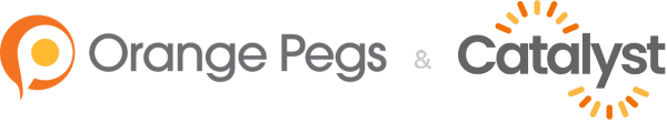 Catalyst and orange pegs logos