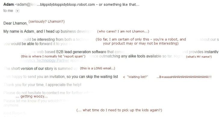 Anatomy of a spam email fail