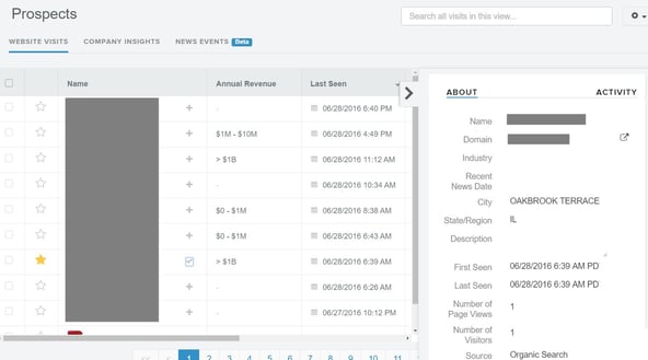 The prospecting function in Hubspot Sales is awesome
