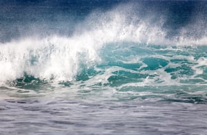 beautiful sea wave on a high tide day